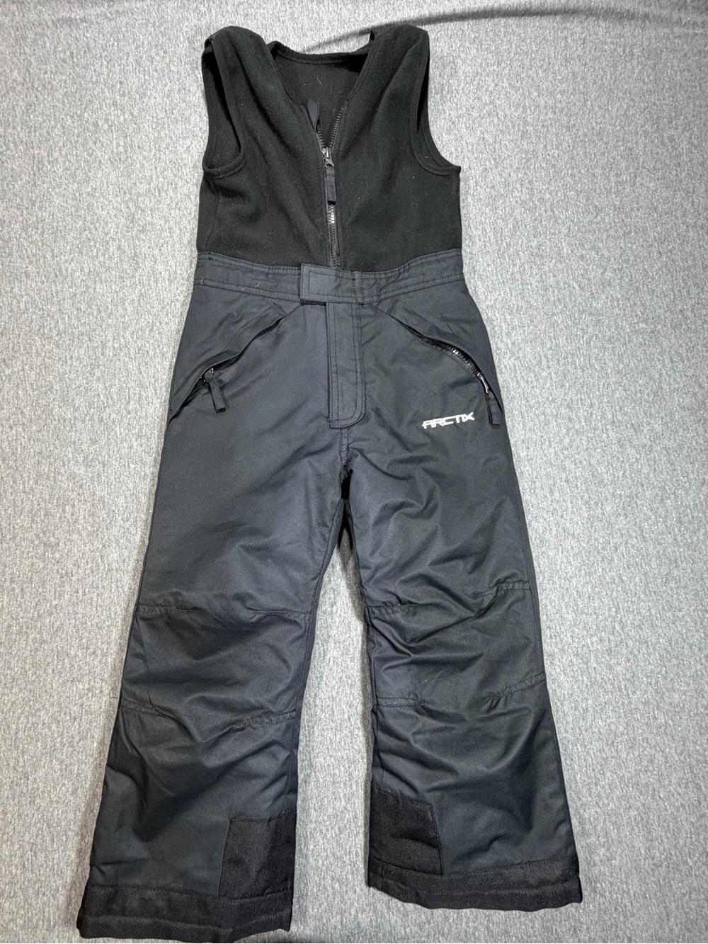 Arctix Kids 5T Black Snow Bib Overalls Winter Ski Insulated Fleece